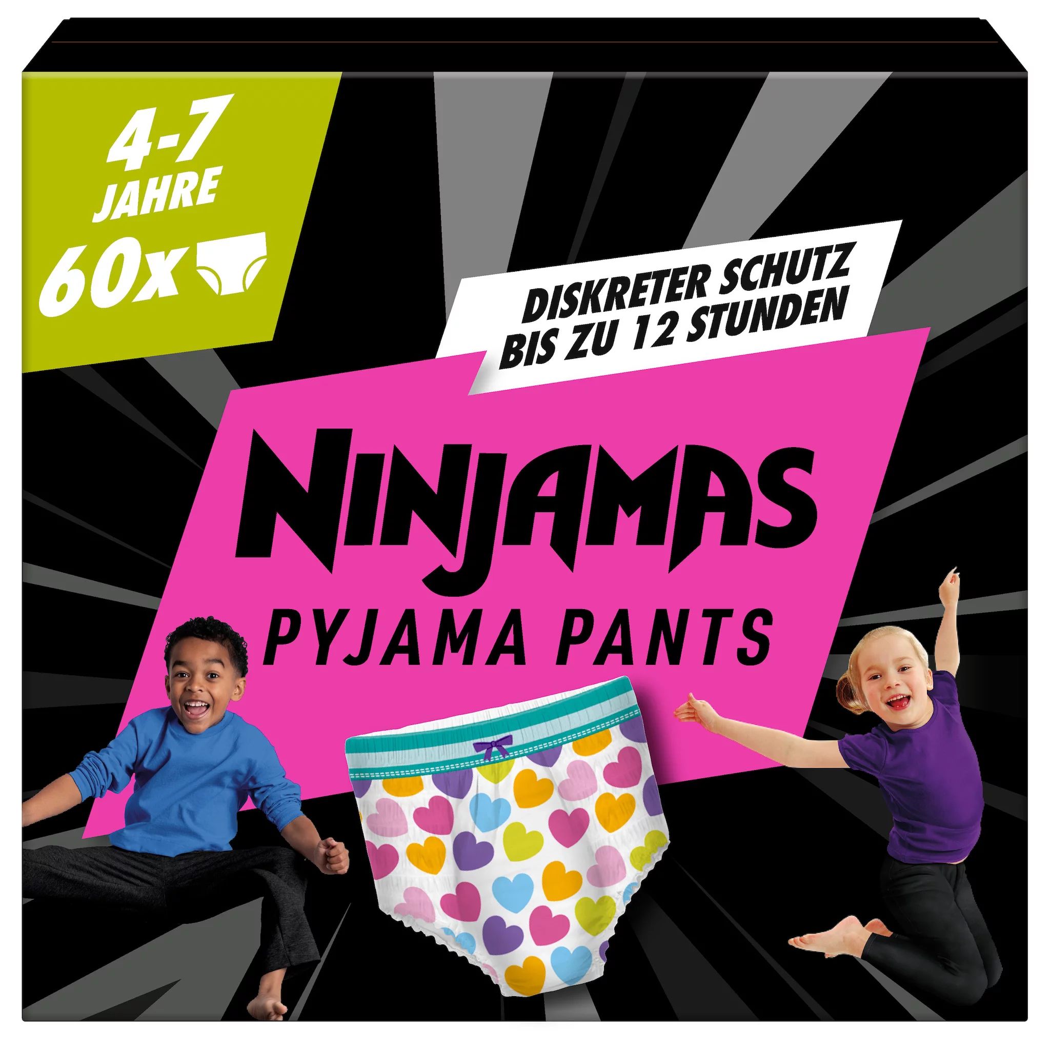 Ninjamas Herzchen für Mädchen 4-7 Jahre 