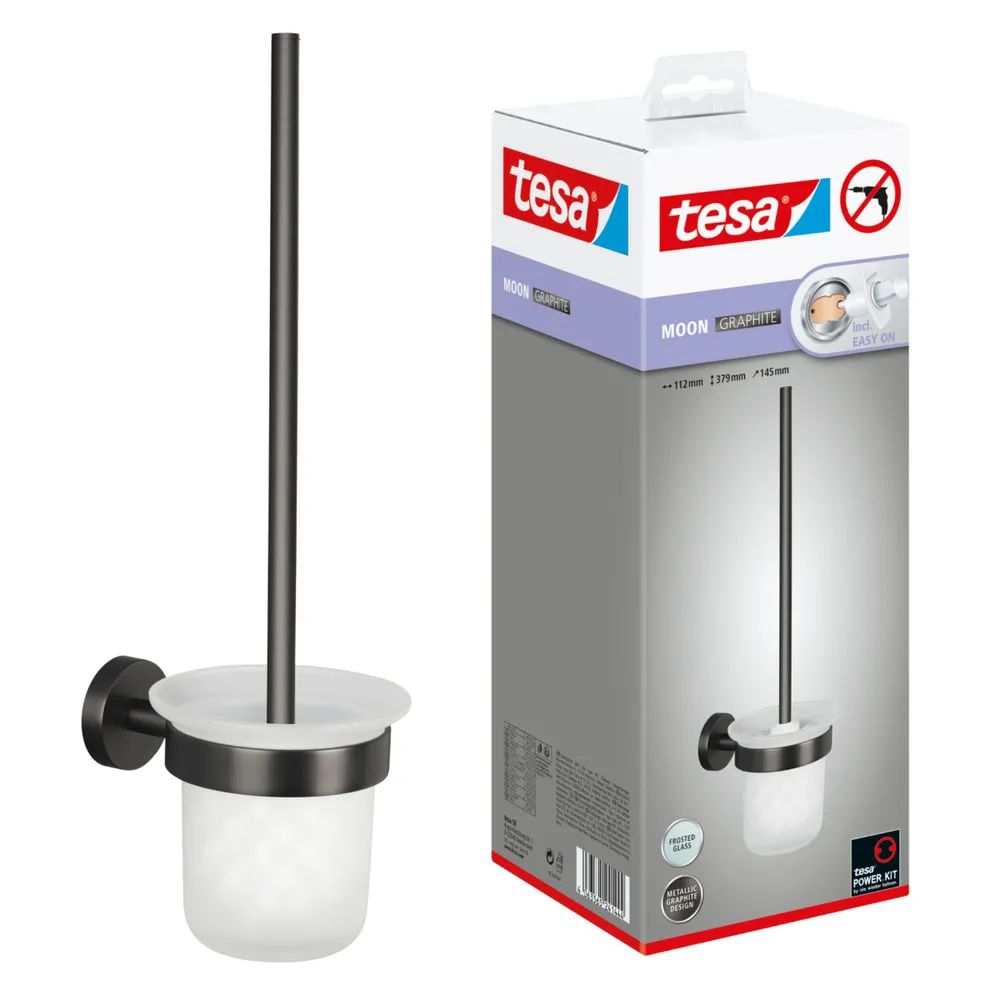 tesa® MOON WC-Bürstengarnitur - Graphite