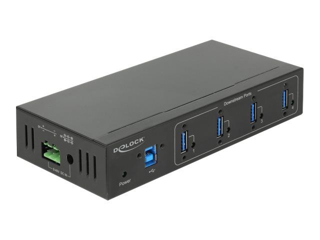 Delock External Industry Hub 4 x USB 3.0 Type-A with 15 kV ESD protection