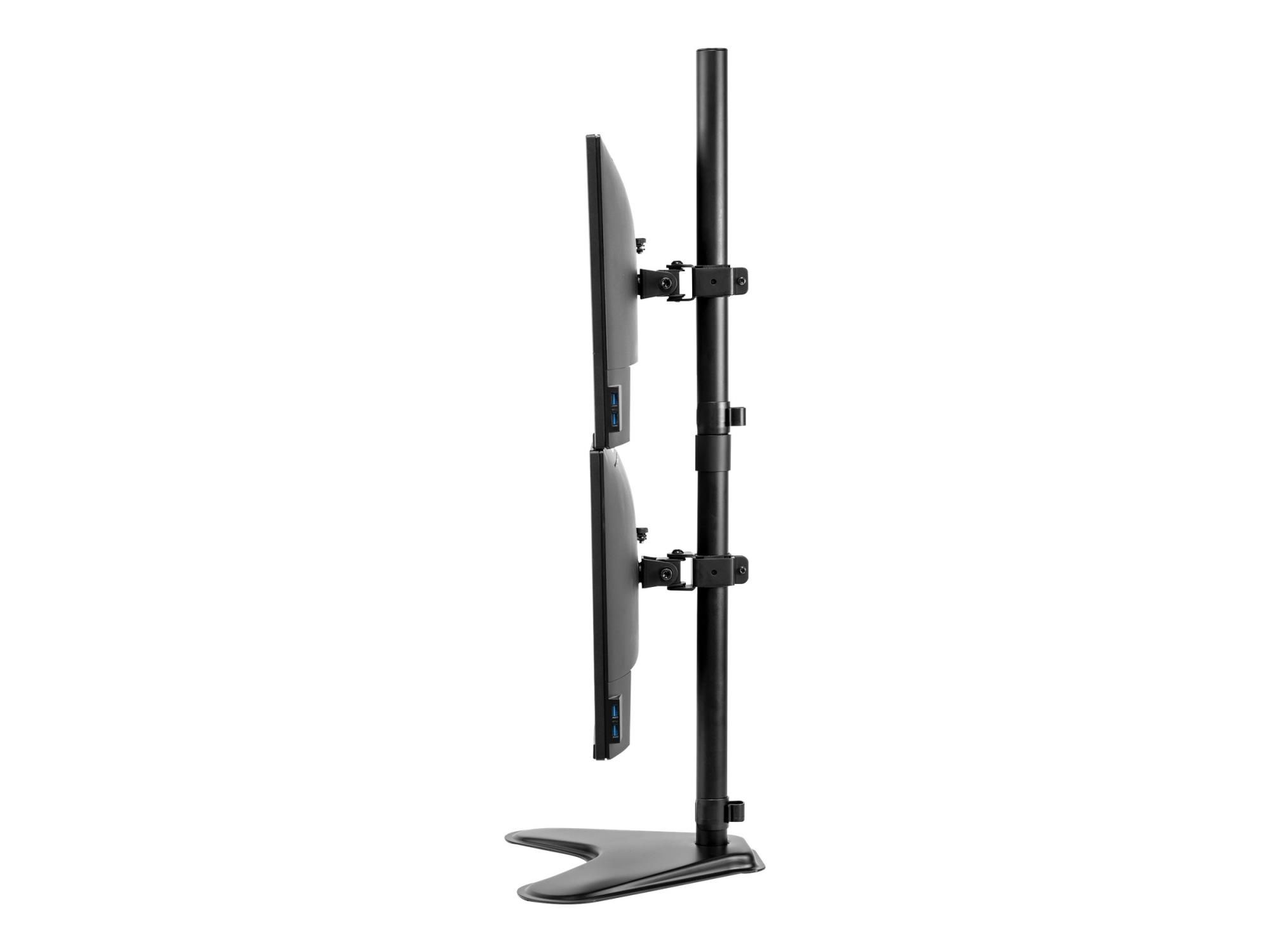 Fellowes Professional Series Free-standing Dual Stacking Monitor Arm - Aufstellung - für 2 Monitore - Stahl - Schwarz - Bildschirmgröße: bis zu 81,3 cm (bis zu 32 Zoll)