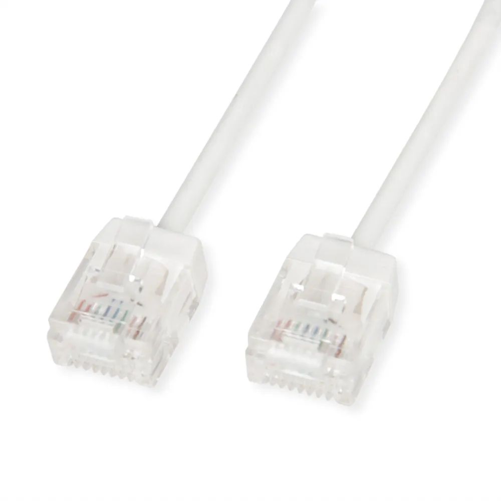 ROLINE UTP DataCenter Patchkabel Cat.6A (Class EA), LSOH, slim, extra kurzer Stecker, weiß, 1,5 m