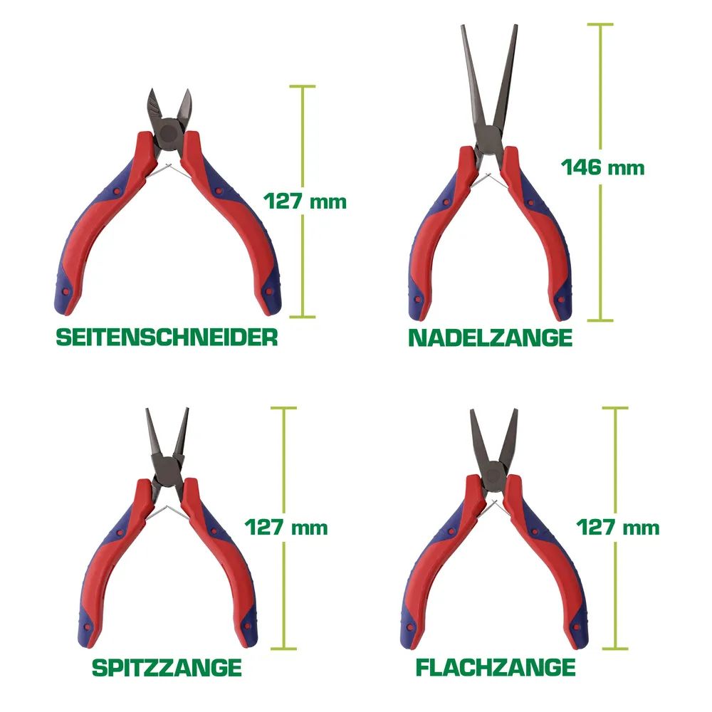 InLine Elektronik-Zangen - Set - 8-teilig
