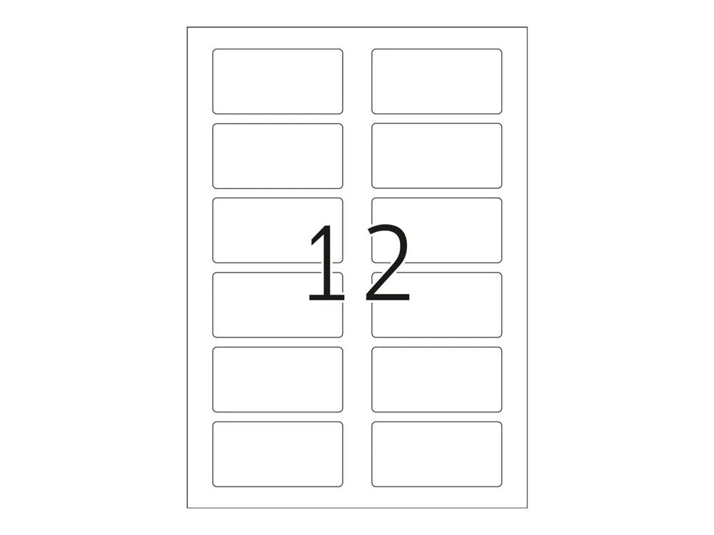 HERMA Special - Papier - matt - permanent selbstklebend - weiß - 80 x 40 mm 300 Etikett(en) (25 Bogen x 12)