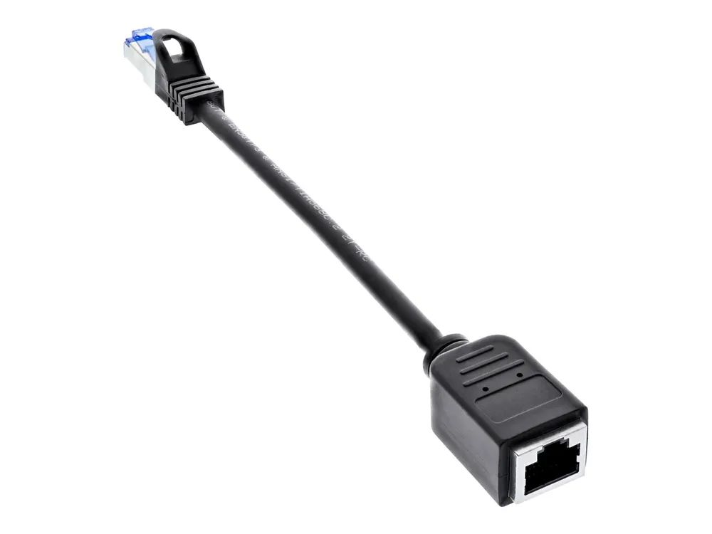 InLine Patchkabel Verlängerung - RJ45 Protektor - S/FTP (PiMf) - Cat.6A - 0,2m