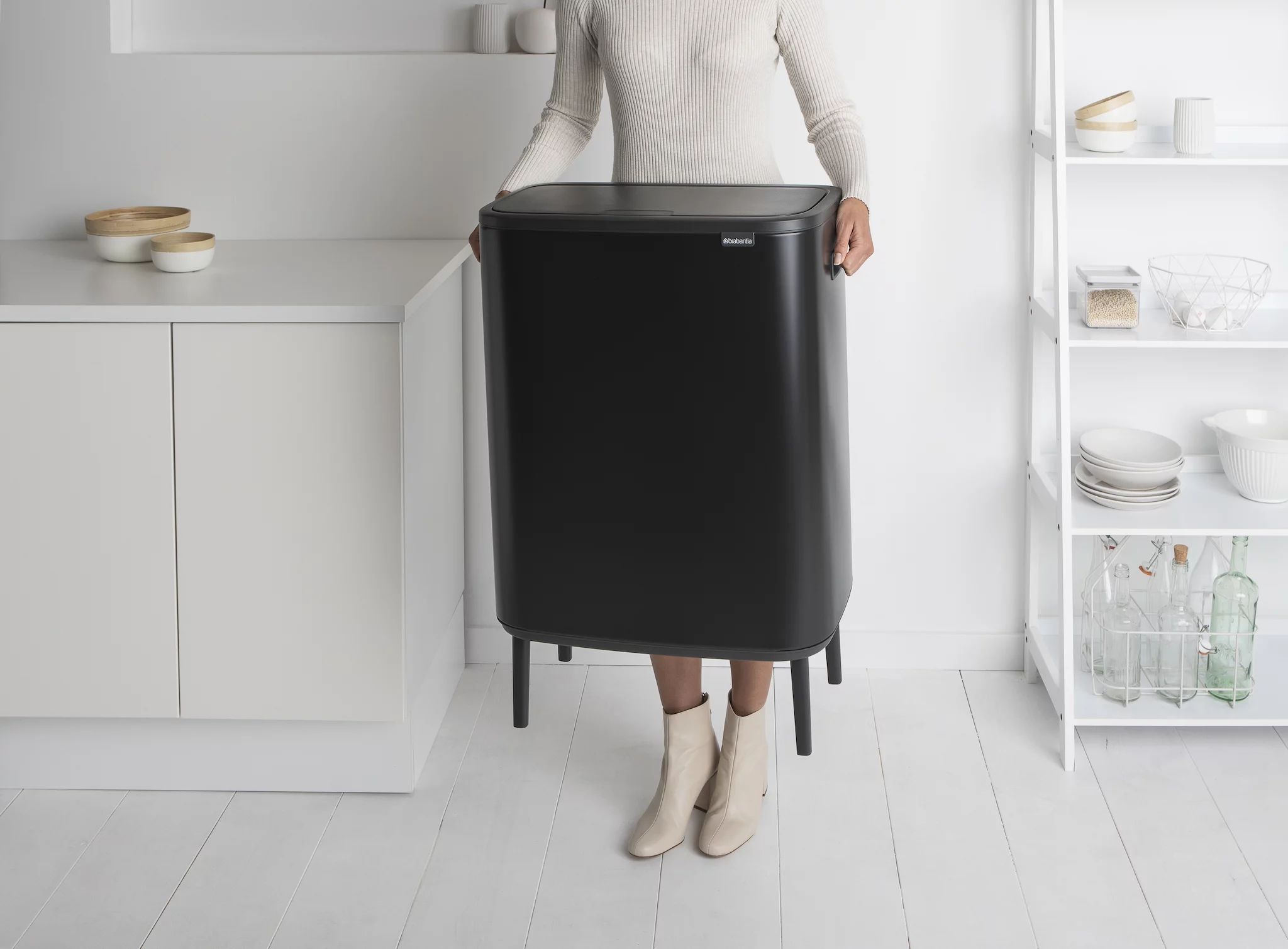 Brabantia Bo Touch Bin Hi 2 x 30L mit 2 Kunststoffeinsätzen