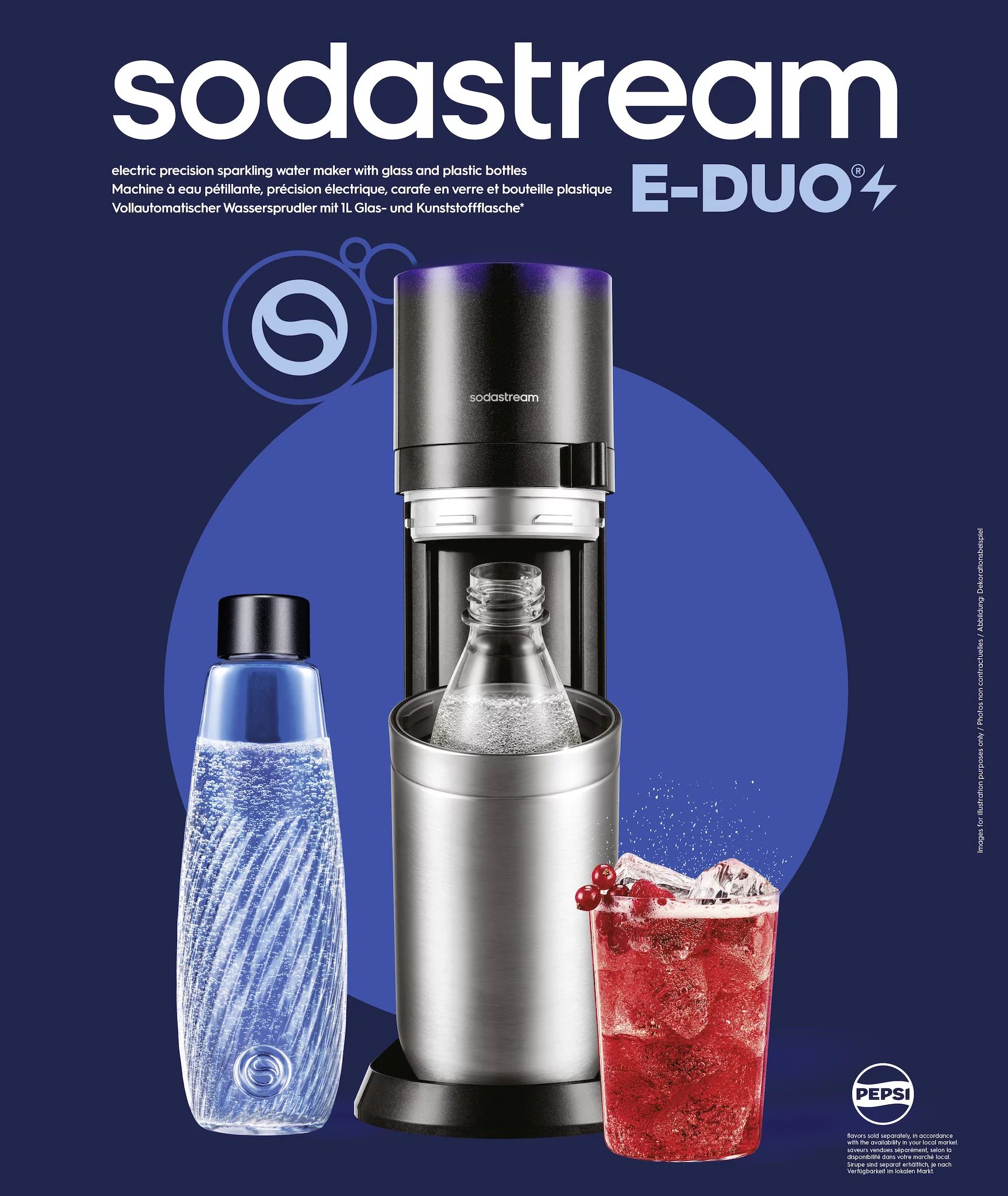 SodaStream E-DUO Wassesprudler titan, Standard Pack 1x Glasfl. 1L + 1x KSTFL 1L, DWS, 1x QC)