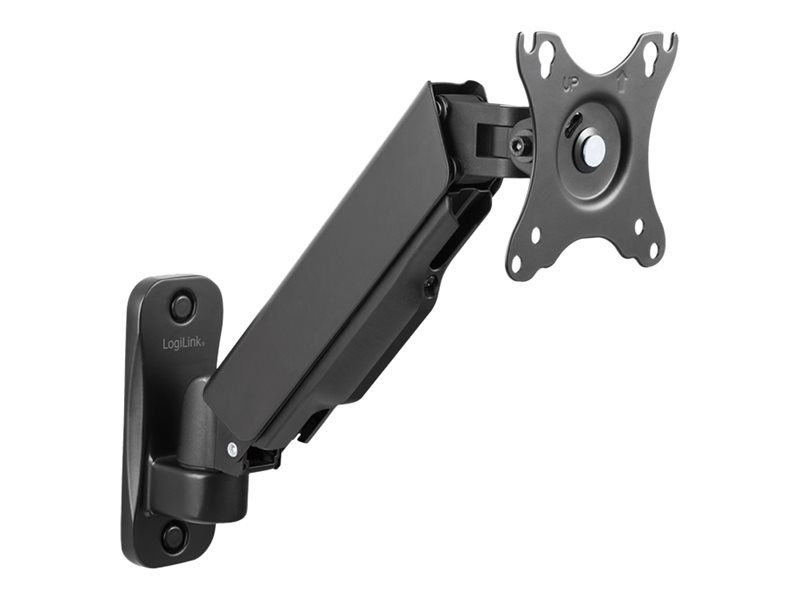 LogiLink Befestigungskit - Gasfeder - für Flachbildschirm - Kunststoff, Stahl, Aluminium - Schwarz - Bildschirmgröße: 43.2-81.3 cm (17"-32")