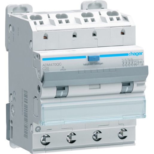 Hager FI-LS 4P 6KA C20A 30MA A QC/QB / HAGER ADM470QC