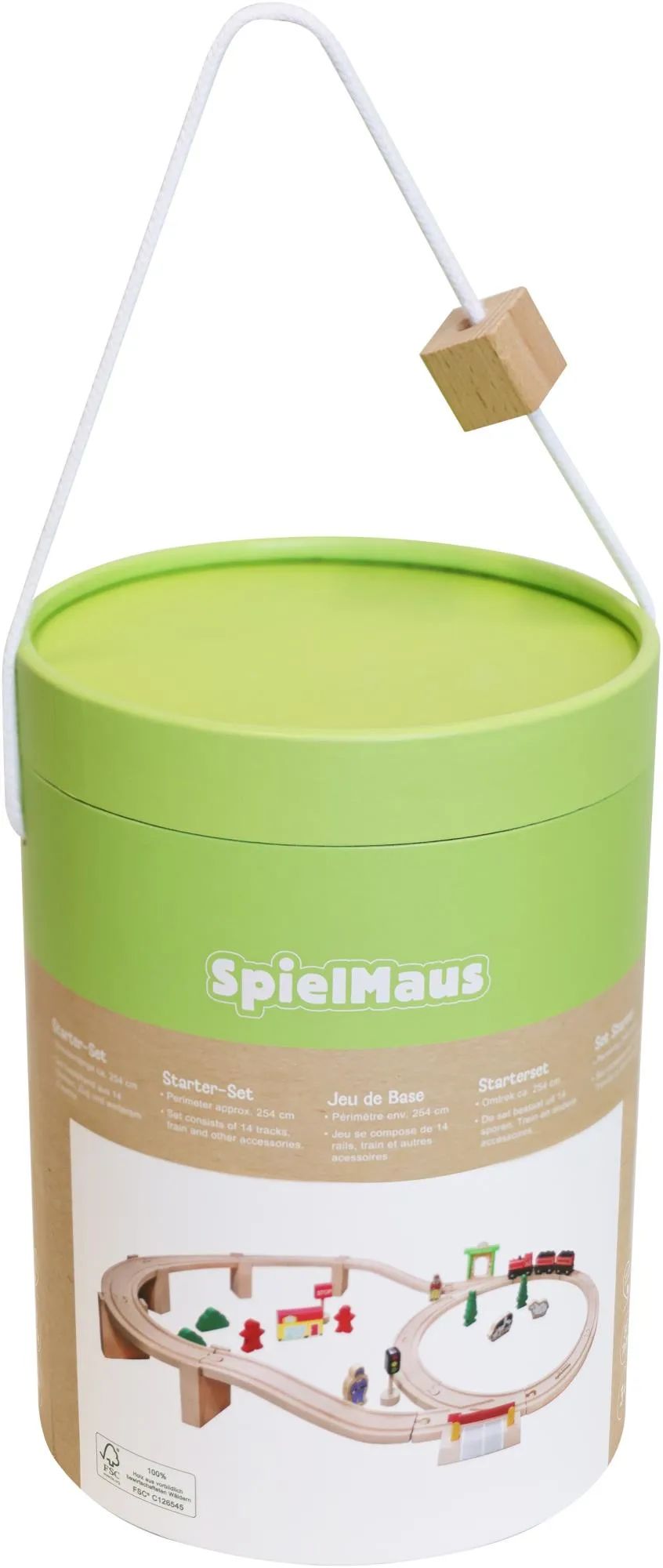 VEDES Großhandel GmbH - Ware SMH Holzeisenbahn in Trommel, 38tlg.