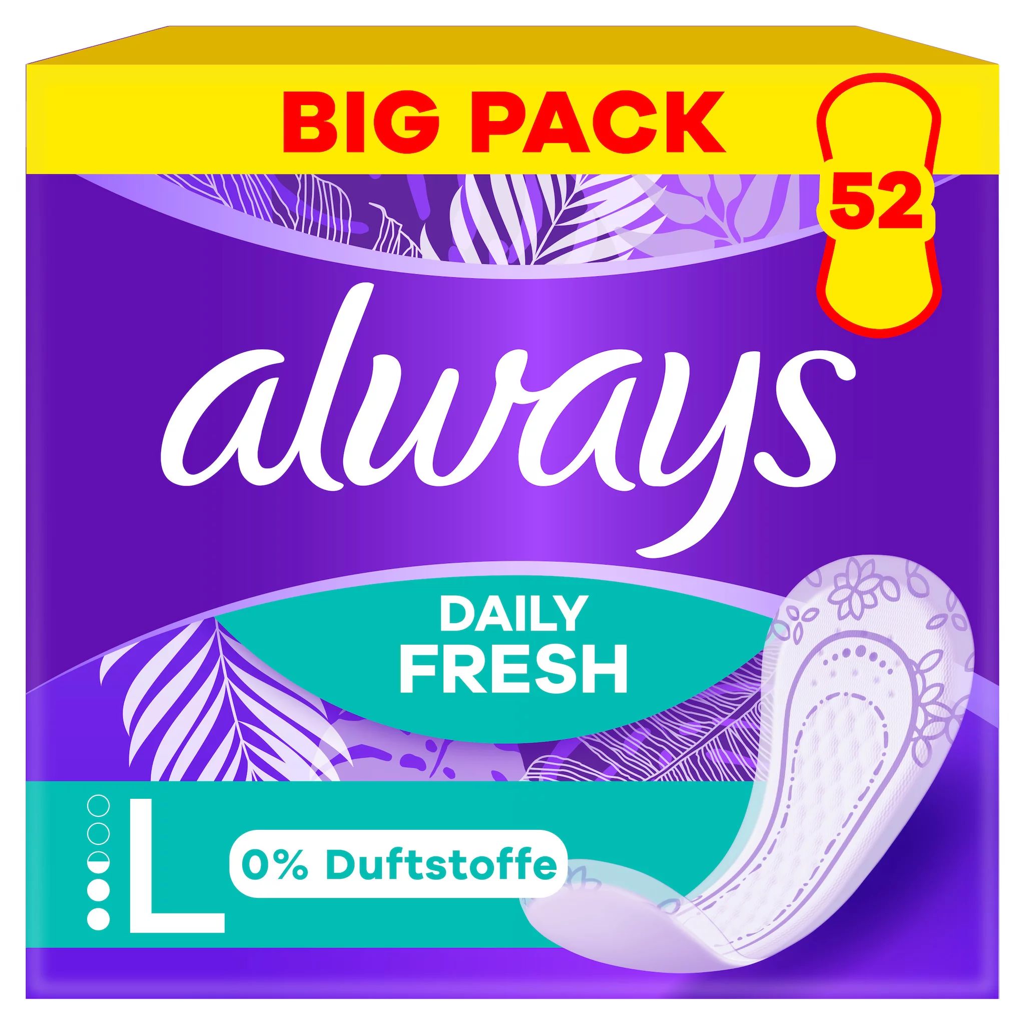 always Daily Fresh Long ohne Duft, 52Stk.