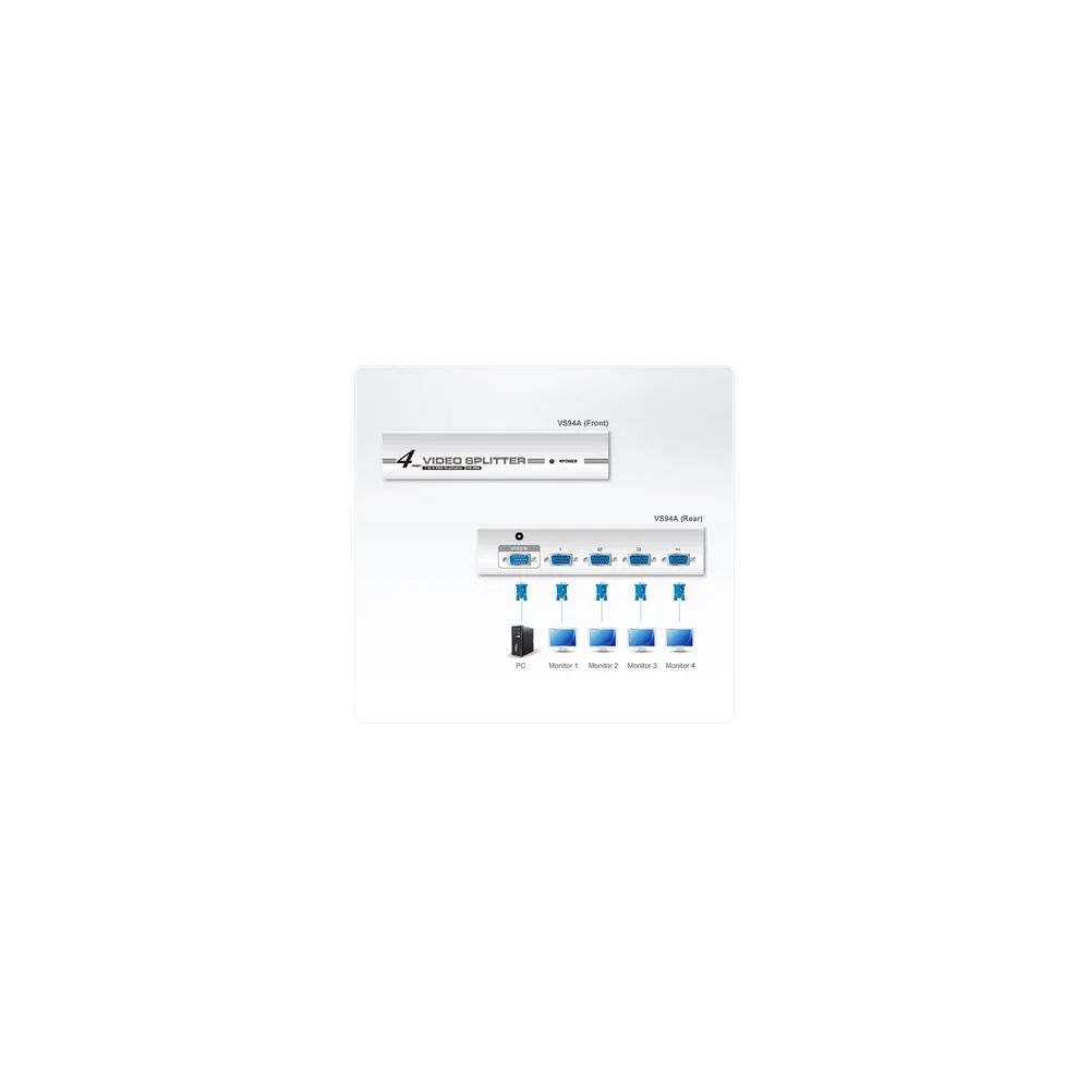 ATEN VS 94a - Bildschirm-Switch - 4 x VGA - Desktop