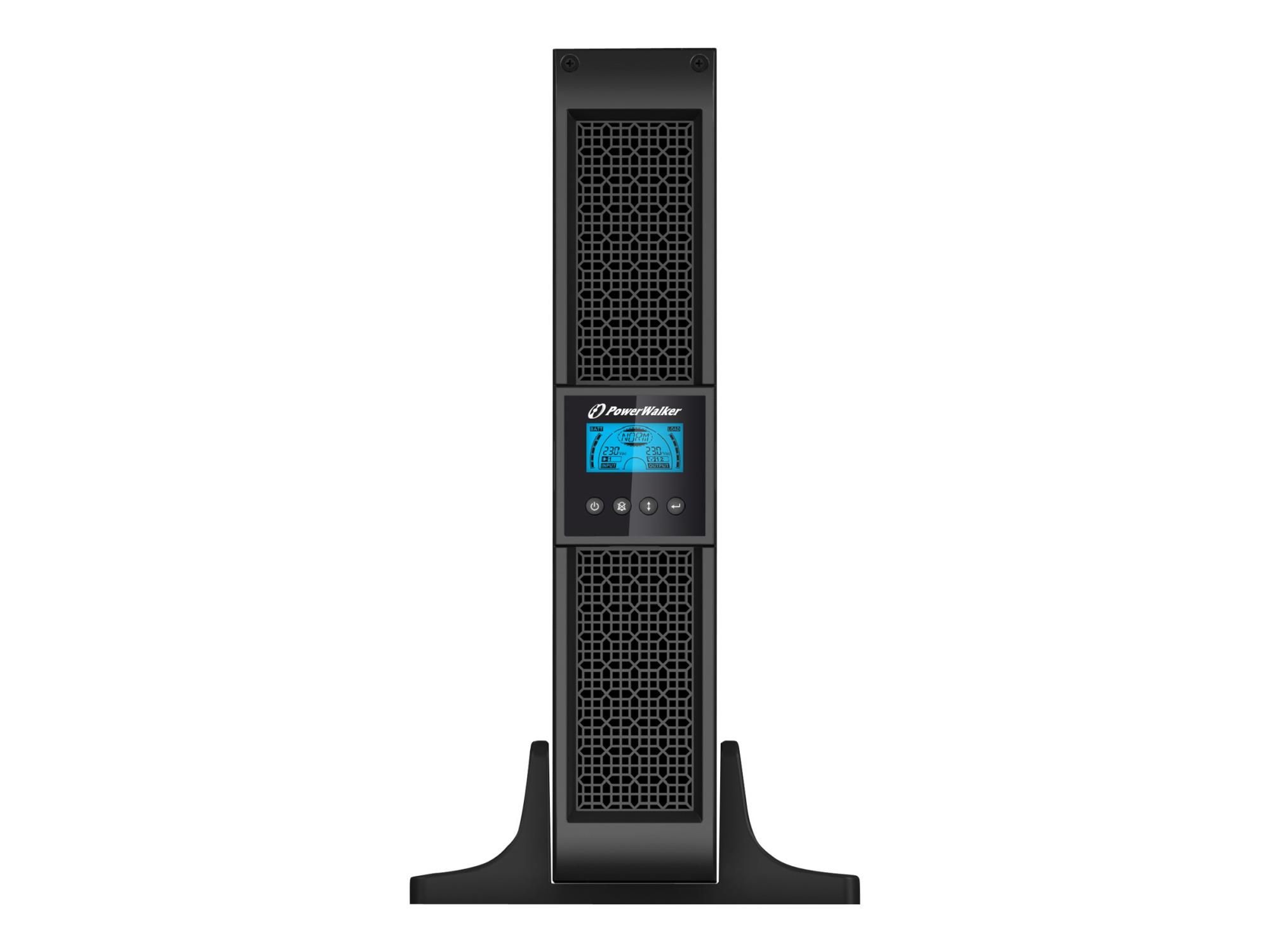 BlueWalker PowerWalker VI 1000RT LCD - USV - Wechselstrom 220/230/240 V - 900 Watt - 1000 VA - 7 Ah - RS-232, USB - Ausgangsanschlüsse: 8 - 2U - 48.3 cm (19")