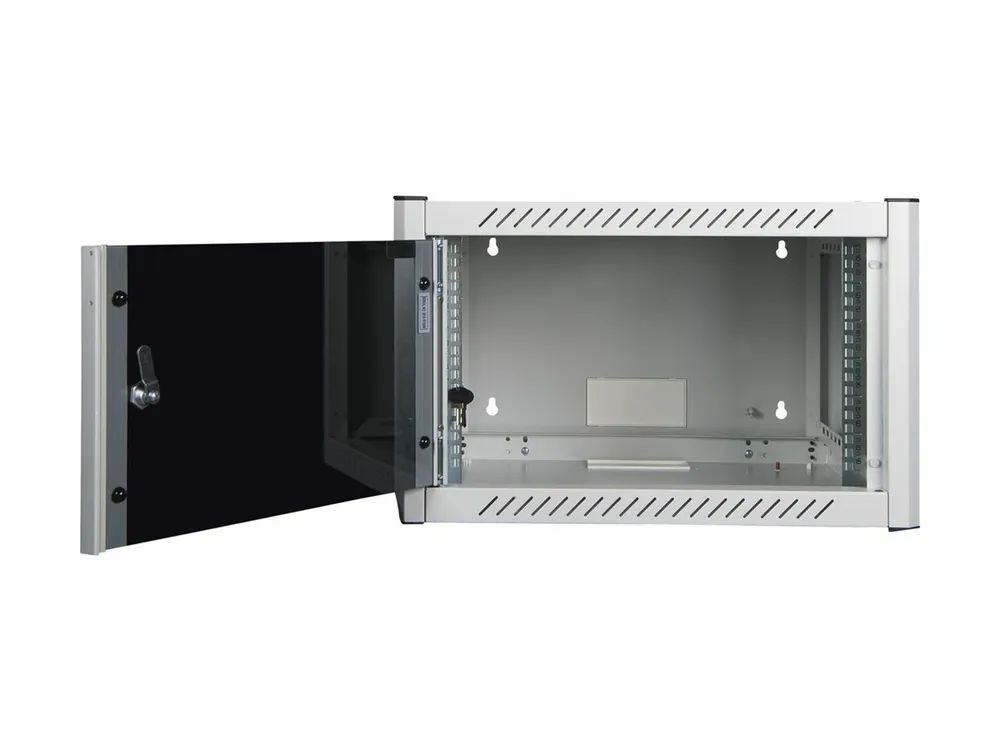 Lanview by Logon - Schrank Netzwerkschrank - 60 x 56 - geeignet für Wandmontage - RAL 7035, weiß - 6U - 48.3 cm (19")