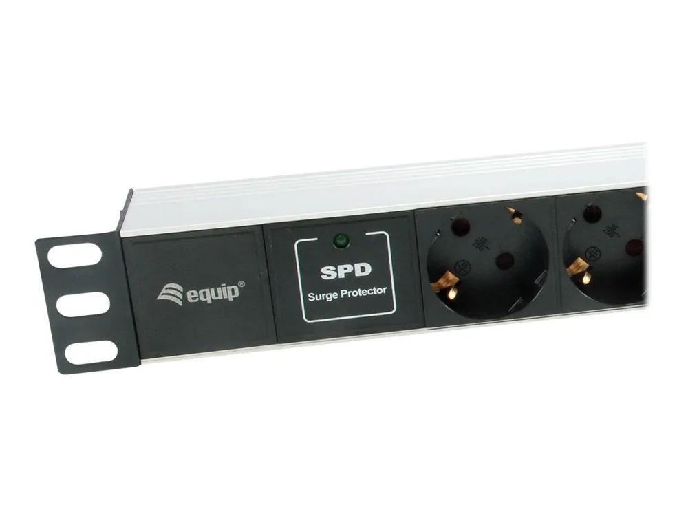 Equip Pro - Stromverteilungseinheit (Rack - einbaufähig) - Wechselstrom 220-240 V - 3500 Watt - Eingabe, Eingang power CEE 7/7 - Ausgangsanschlüsse: 7 (power CEE 7/7, 2 x USB)