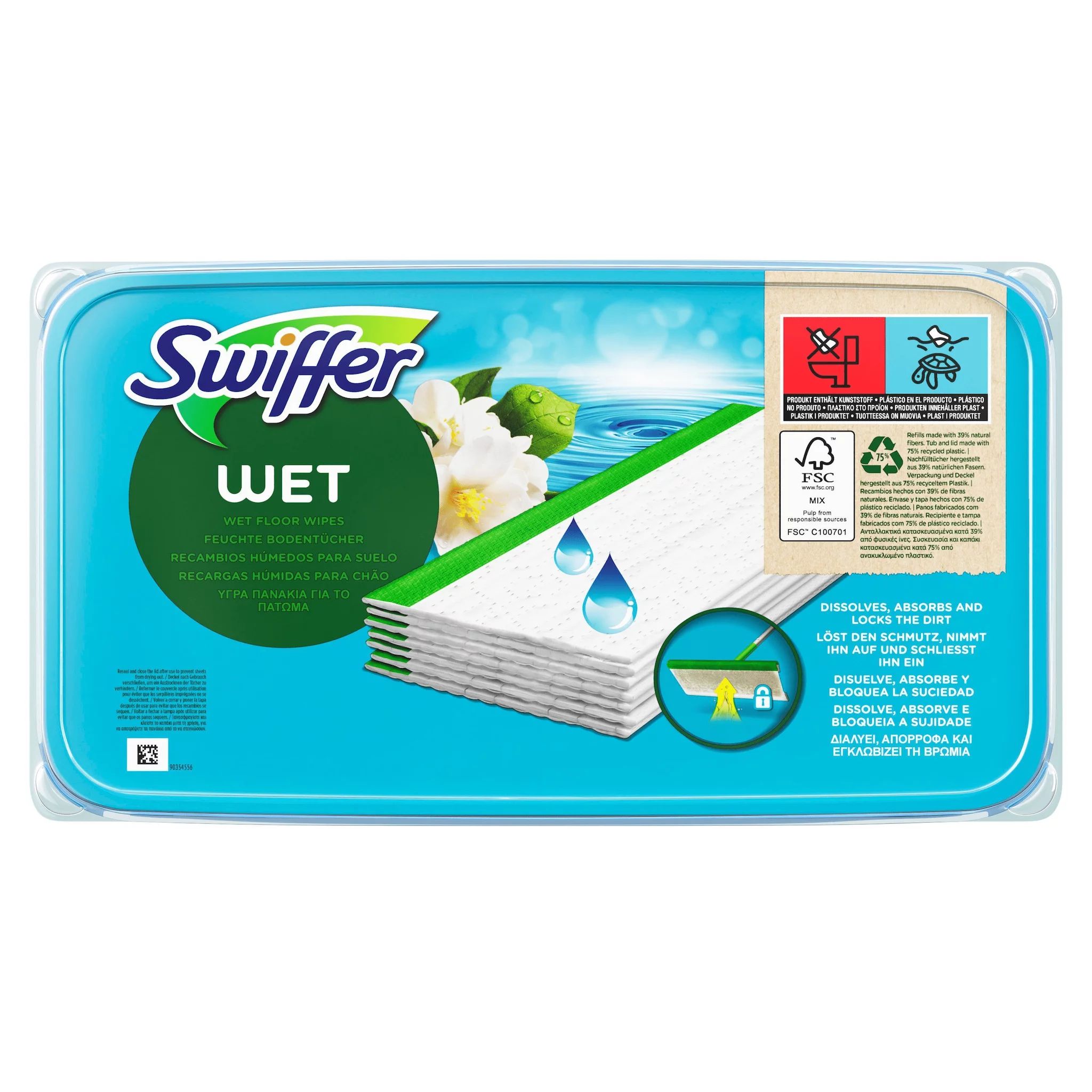 Swiffer Wet Wischtücher Nachfüllpackung 24er Morning Fresh