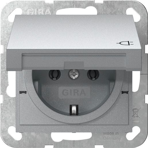 Gira SCHUKO KD SYSTEM 55 F ALU / GIRA 445426 SYSTEM 55 445426