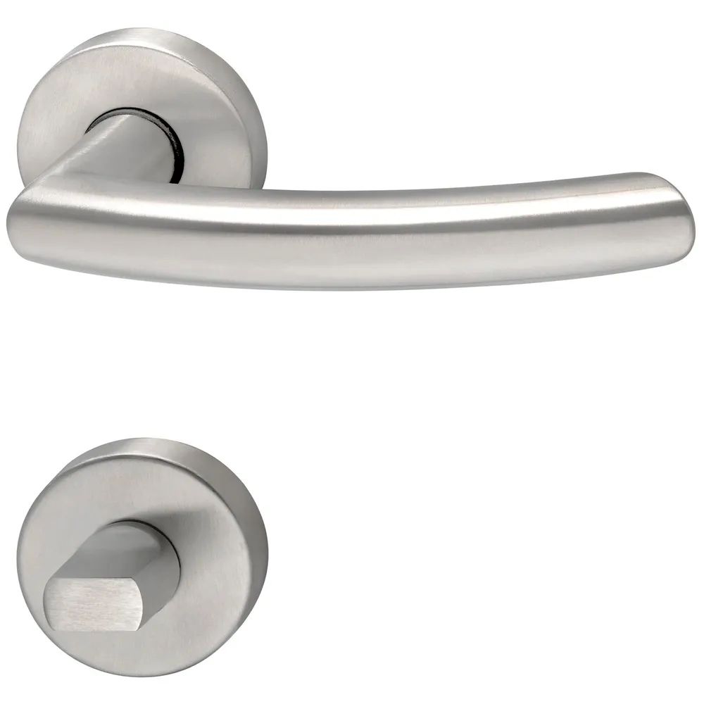 MARCHESI Drückergarnitur ARC - auf Rosette WC, 38 - 45, Edelstahl matt