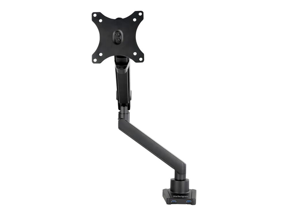 StarTech.com Desk Mount Monitor Arm with 2x USB 3.0 ports, Slim Full Motion Adjustable Single Monitor VESA Mount up to 17.6lbs (8kg)