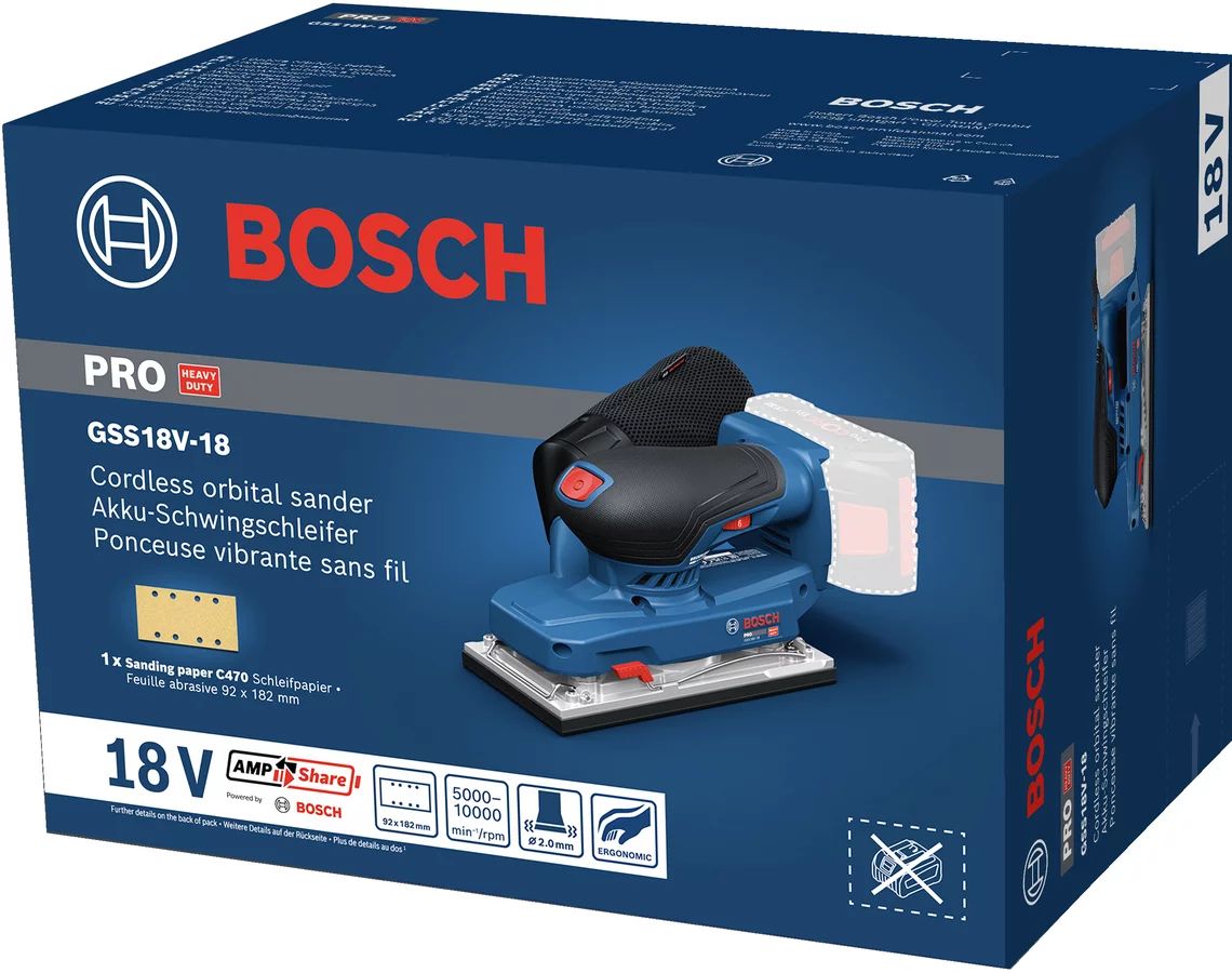 Bosch GSS18V-18  Akku-Schwingschleifer solo