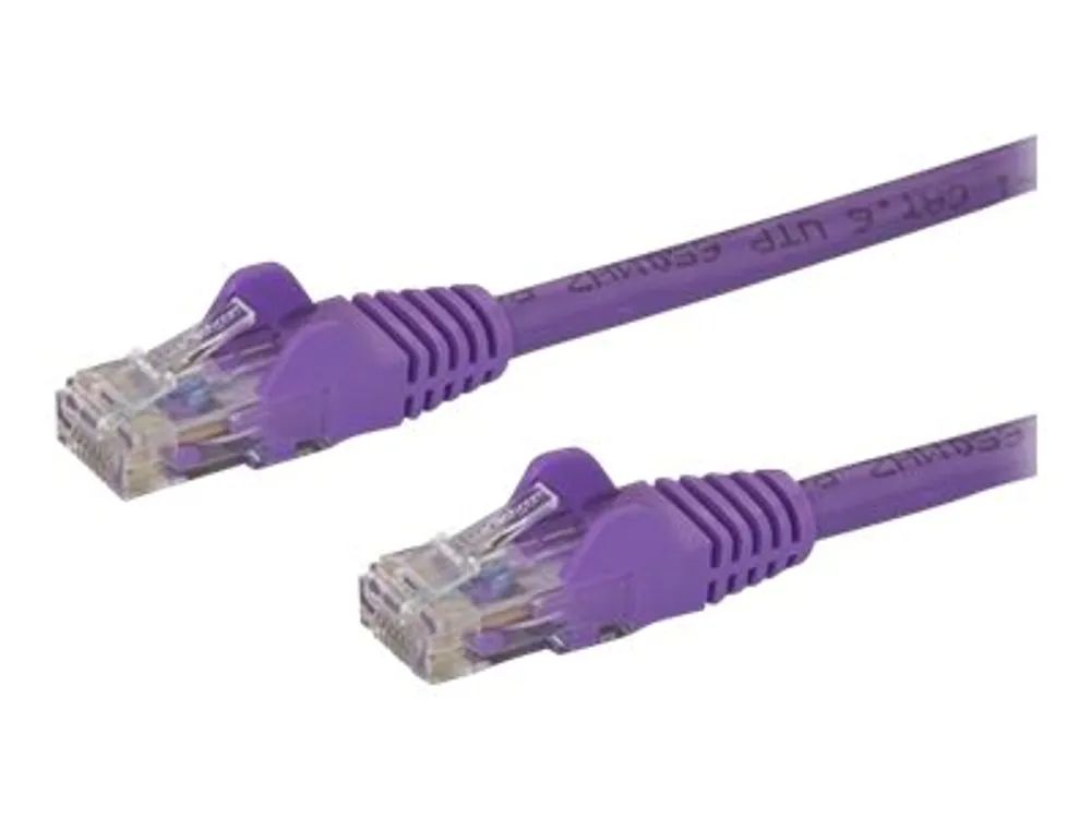 StarTech.com 0,5m Cat6 Snagless RJ45 Ethernet Netzwerkkabel - Lila - 50cm Cat 6 UTP Kabel - Netzwerkkabel - RJ-45 (M)