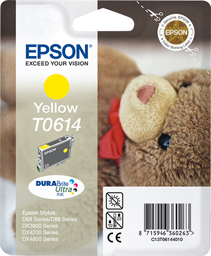 Epson Tinte T0614 TeddyBear, Single, yellow