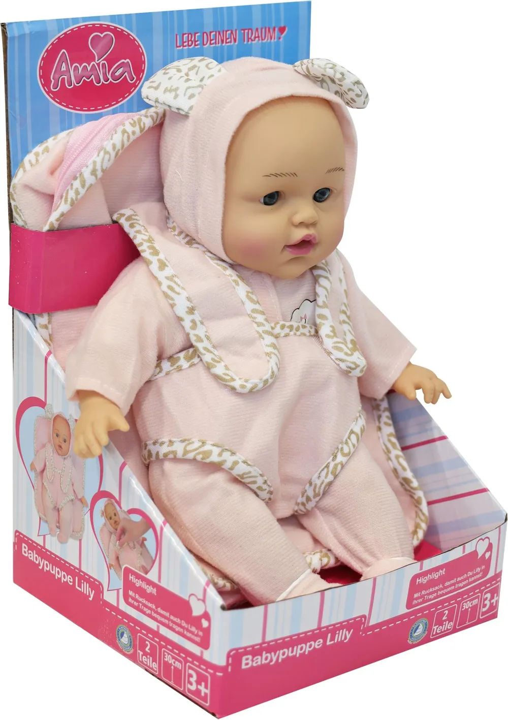 VEDES Großhandel GmbH - Ware AM Babypuppe ''Lilly'' 30cm,m.Puppentrage