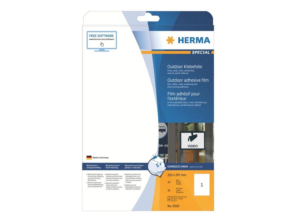 HERMA Special - Polyethylen (PE) - matt - selbstklebend - weiß - A4 (210 x 297 mm)