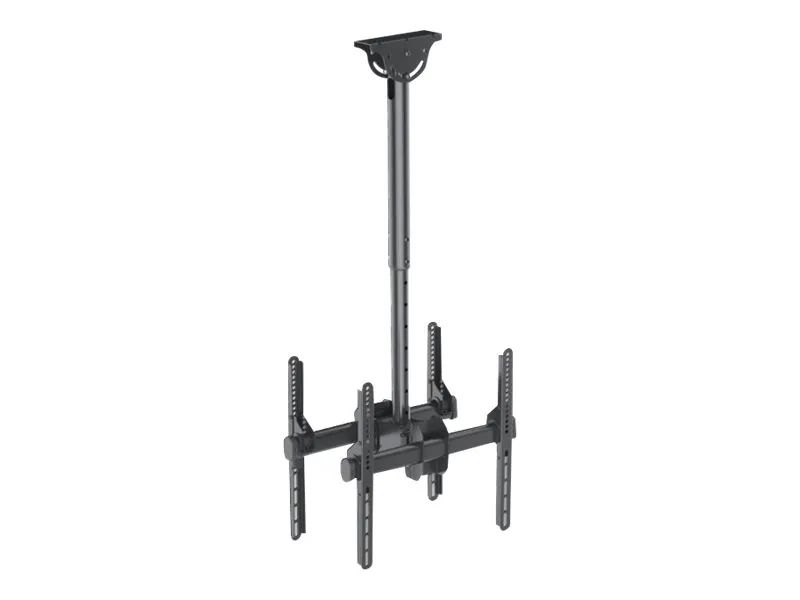Techly Universal Ceiling Support - Klammer - für 2 LCD-Displays - Stahl - Schwarz - Bildschirmgröße: 81.3-139.7 cm (32"-55")