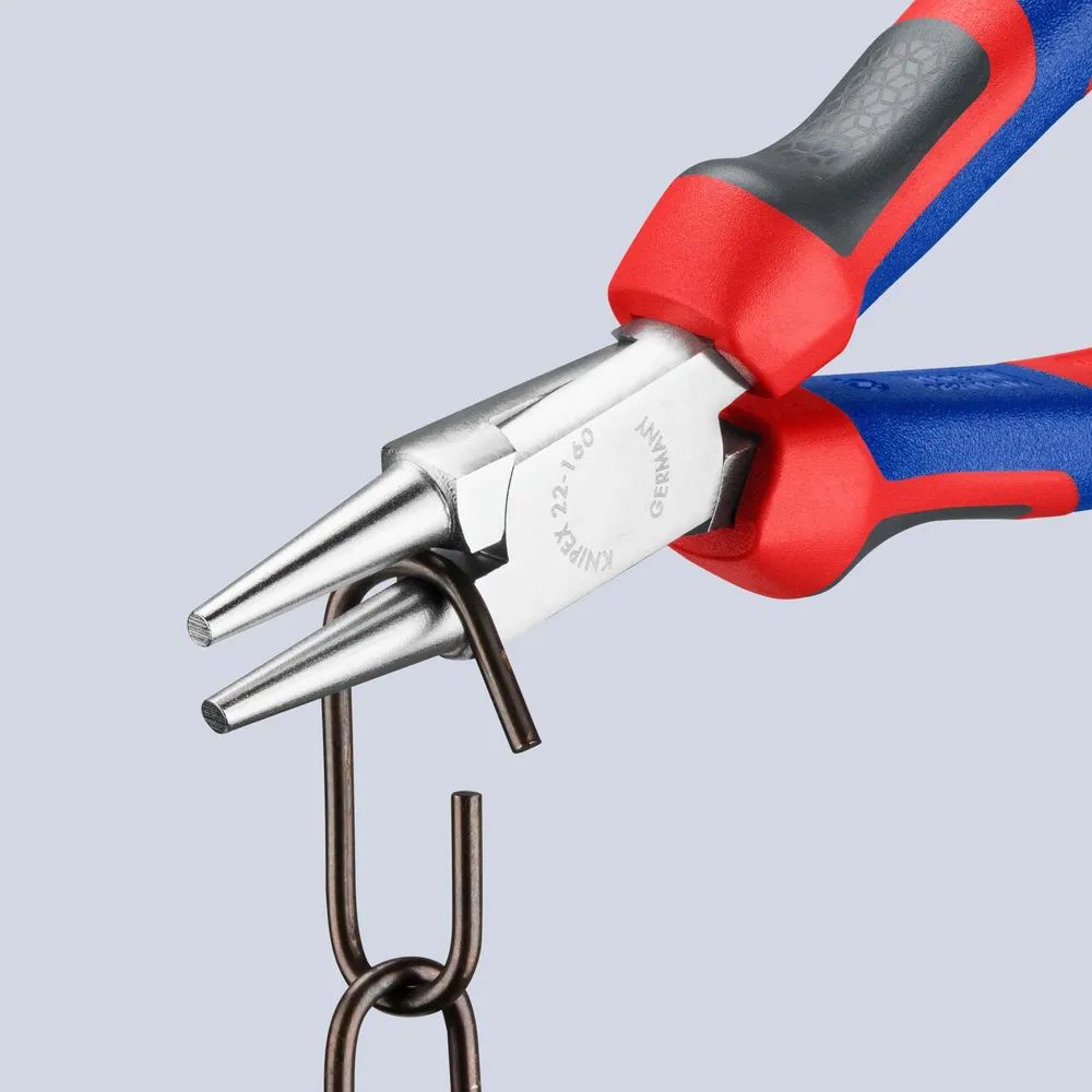KNIPEX Rundzange mit Comfort-Griffen verchromt 160 mm