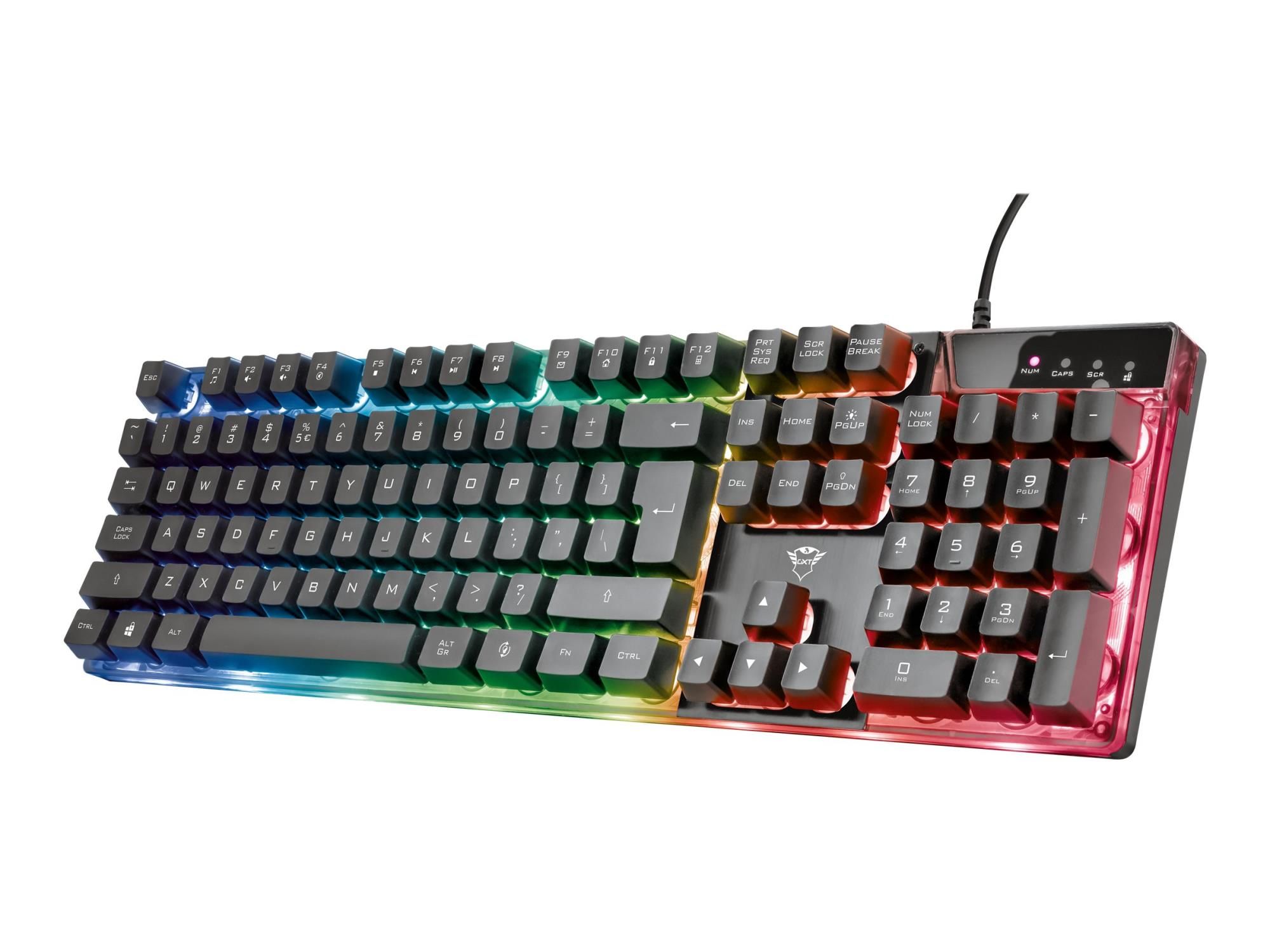 Trust GXT 835 Azor - Tastatur - hintergrundbeleuchtet