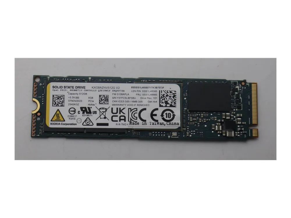 Lenovo KIOXIA - SSD - verschlüsselt - 512 GB - intern - M.2 2280 - PCIe 4.0 x4 (NVMe)