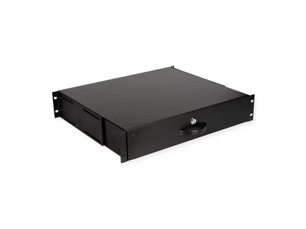 ROLINE Tastatur-Tablett - abschließbar, Tiefe 400 mm - RAL 9005, Jet Black - 2U - 48.3 cm (19")