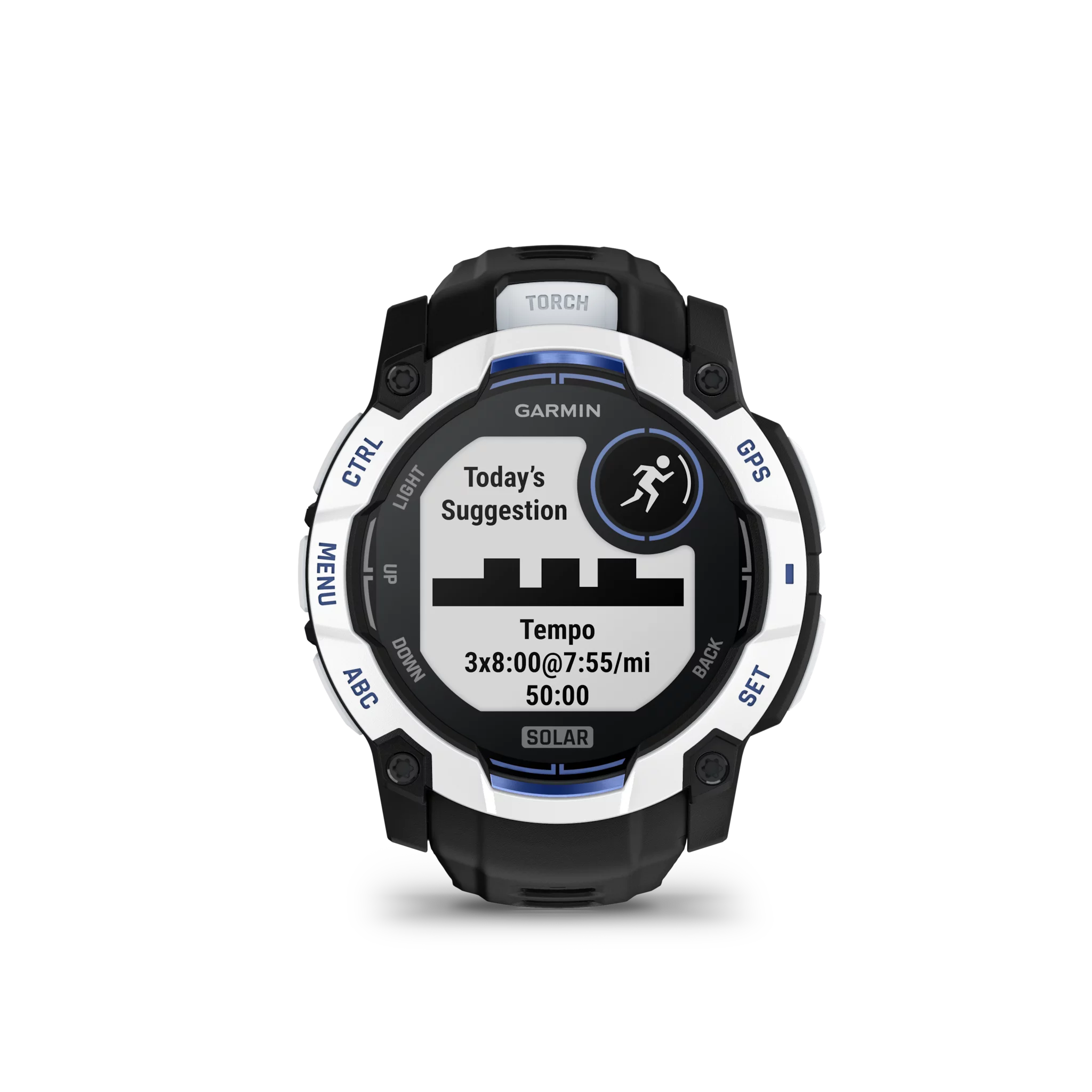 Garmin Instinct 3,50mm,Solar,Whitestone mit Black Band,WW
