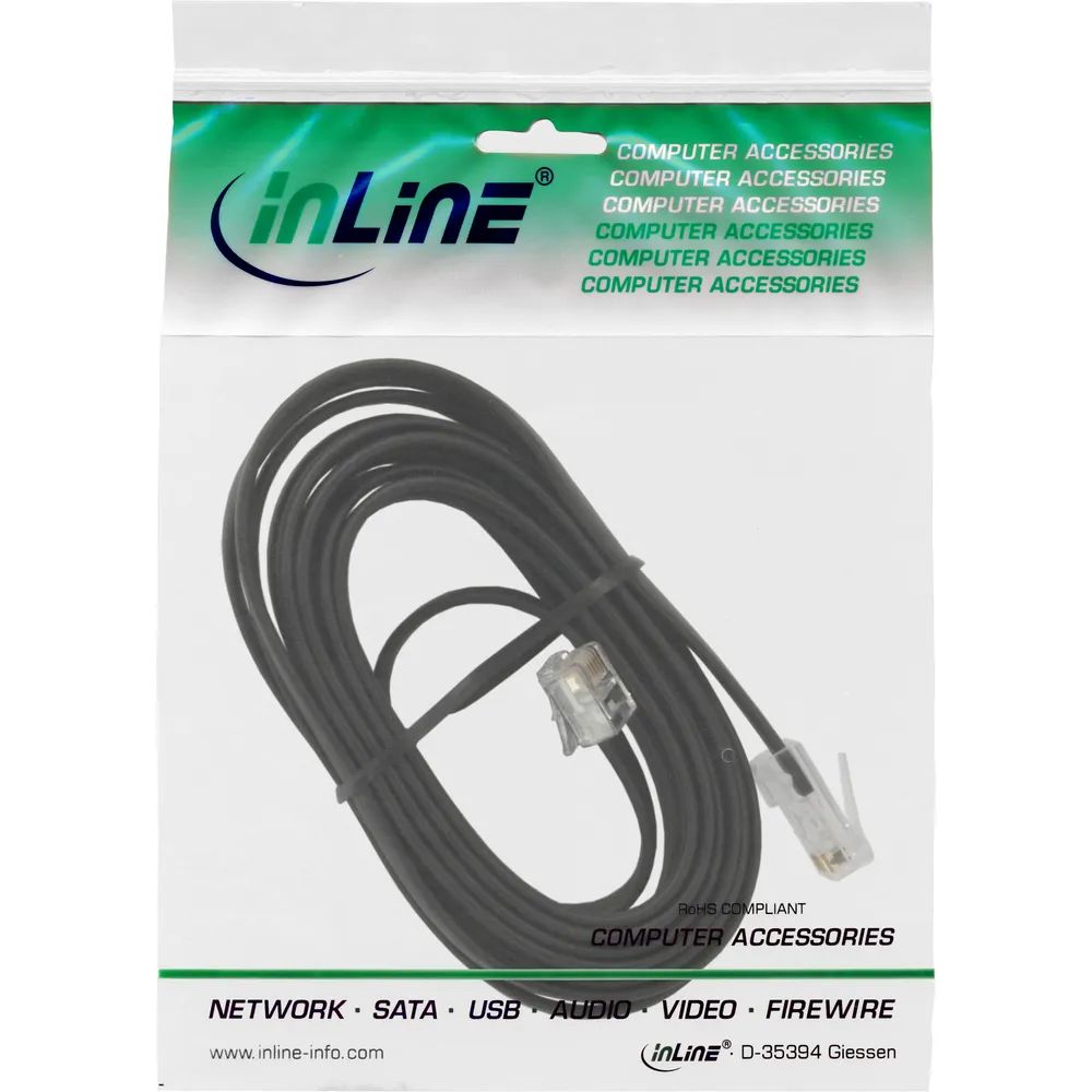 InLine Modularkabel - RJ45 zu RJ12 Stecker / Stecker - 6-adrig - 10m