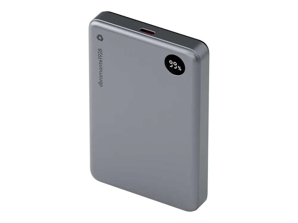 dbramante1928 re-charge - Powerbank - 10000 mAh - 38.5 Wh - 20 Watt - 3 A - 2 Ausgabeanschlussstellen (magnetisch, 24 pin USB-C)