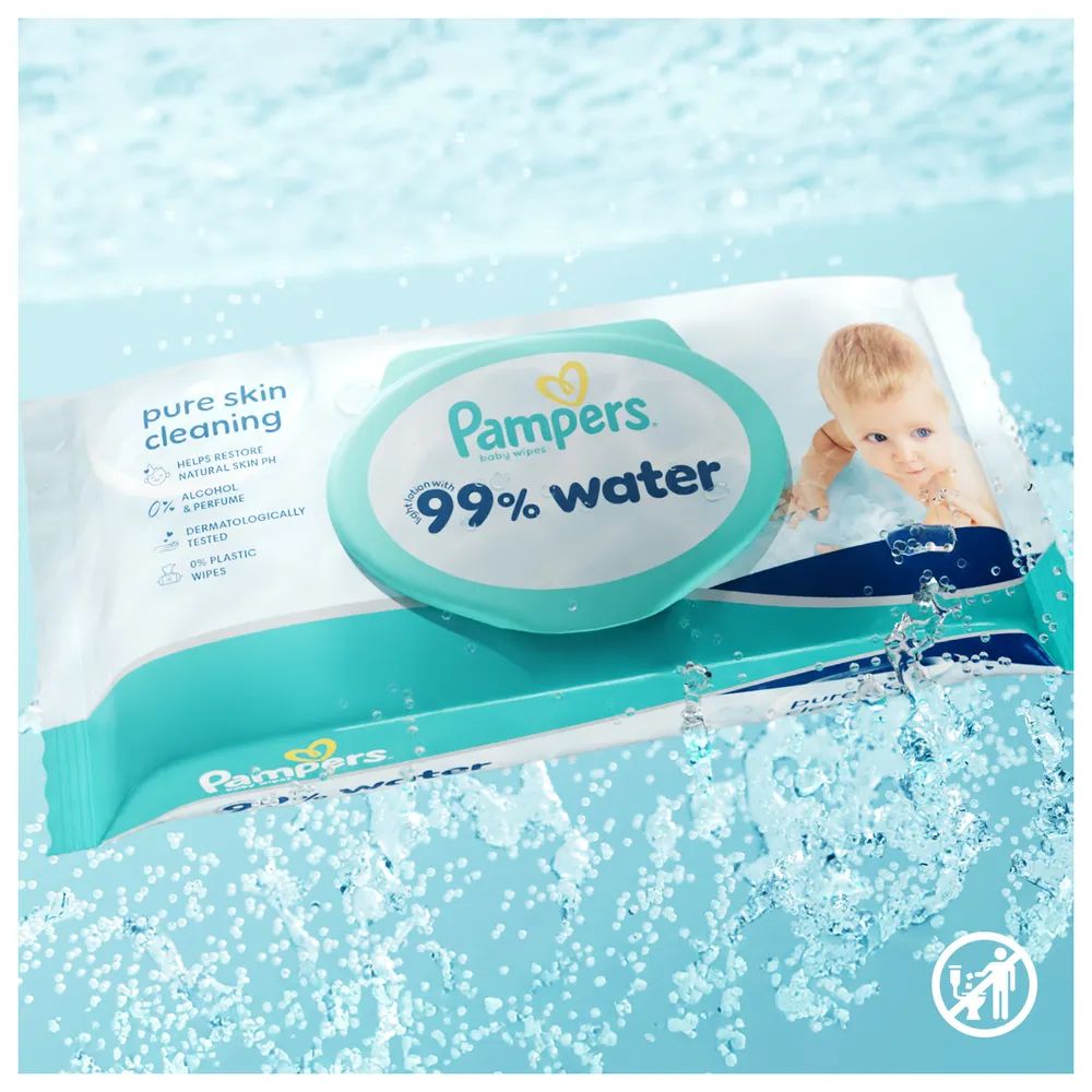 Pampers Feuchte Tücher 99% Water 4x
