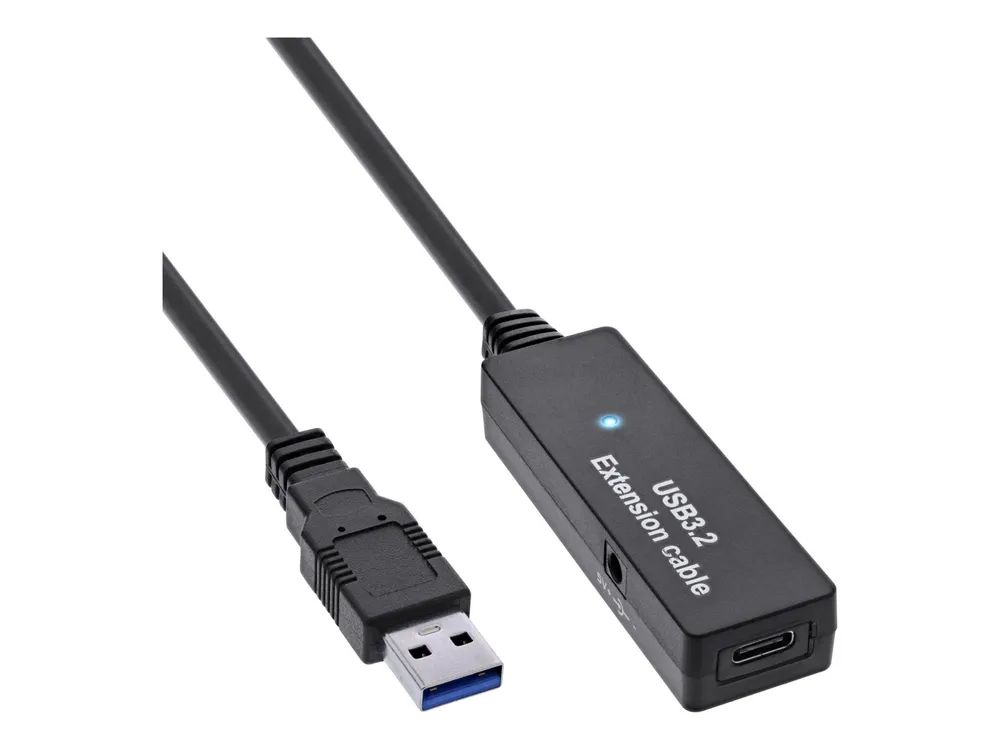 InLine USB 3.2 Gen.1 Aktiv-Verlängerung - USB-A Stecker an USB-C Buchse - 5m