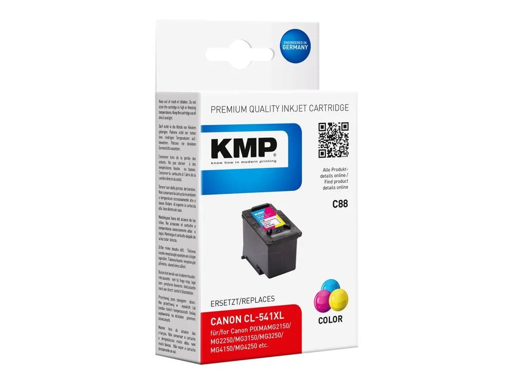 KMP C88 - 15 ml - Farbe (Cyan, Magenta, Gelb) - kompatibel - Tintenpatrone (Alternative zu: Canon 5226B005, Canon CL-541XL)