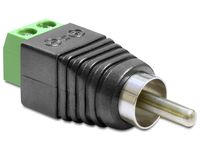 Delock Adapter RCA male > Terminal Block - Video- / Audio-Adapter