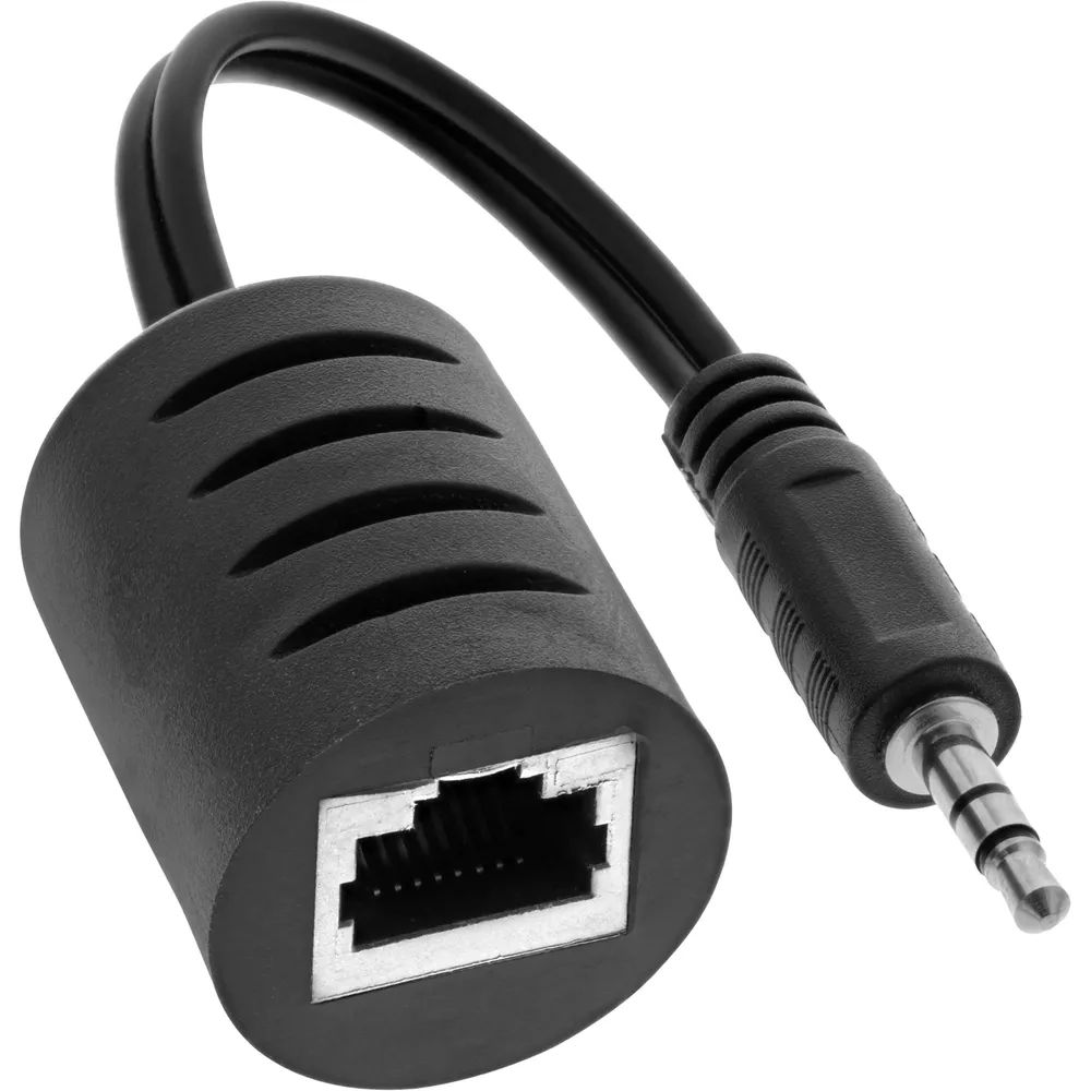 InLine Audio über RJ45 passiv - 2x Klinke 3,5mm Stecker / RJ45 Buchse - max. 50m,