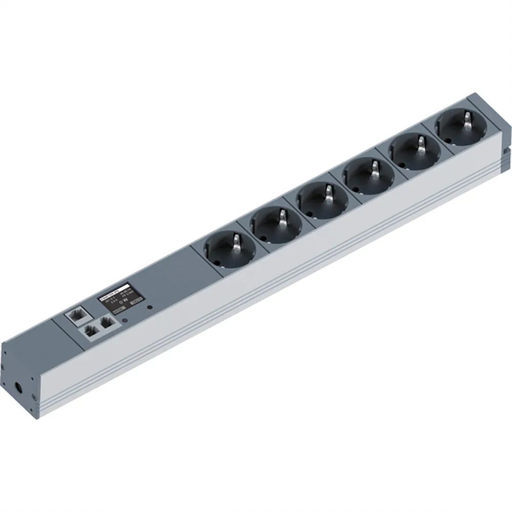 BACHMANN 19 Zoll 1HE BN2000 6xCEE7/3, TCP/IP Strom 2,0m CEE7/7