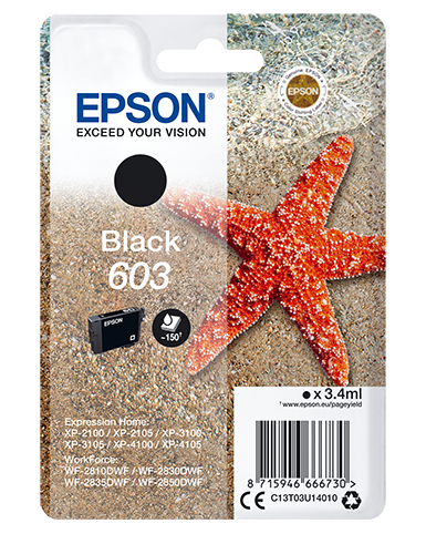 Epson 603 Tinte Seestern Single, Standard, schwarz