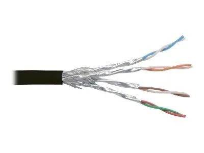 InLine Patchkabel Cat.6 S/FTP (PiMf) - schwarz - AWG27 - PVC - CU - 100m