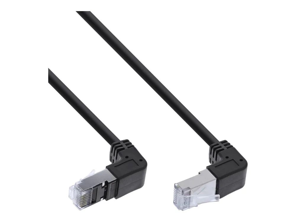 InLine Patchkabel oben/unten gewinkelt - S/FTP(PiMf) - Cat.6 - PVC Kupfer 0,15m