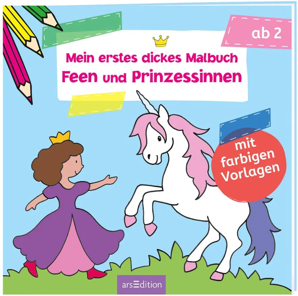 Ars Edition GmbH Mein 1.dickes Malbuch-Feen&Prinzessinnen