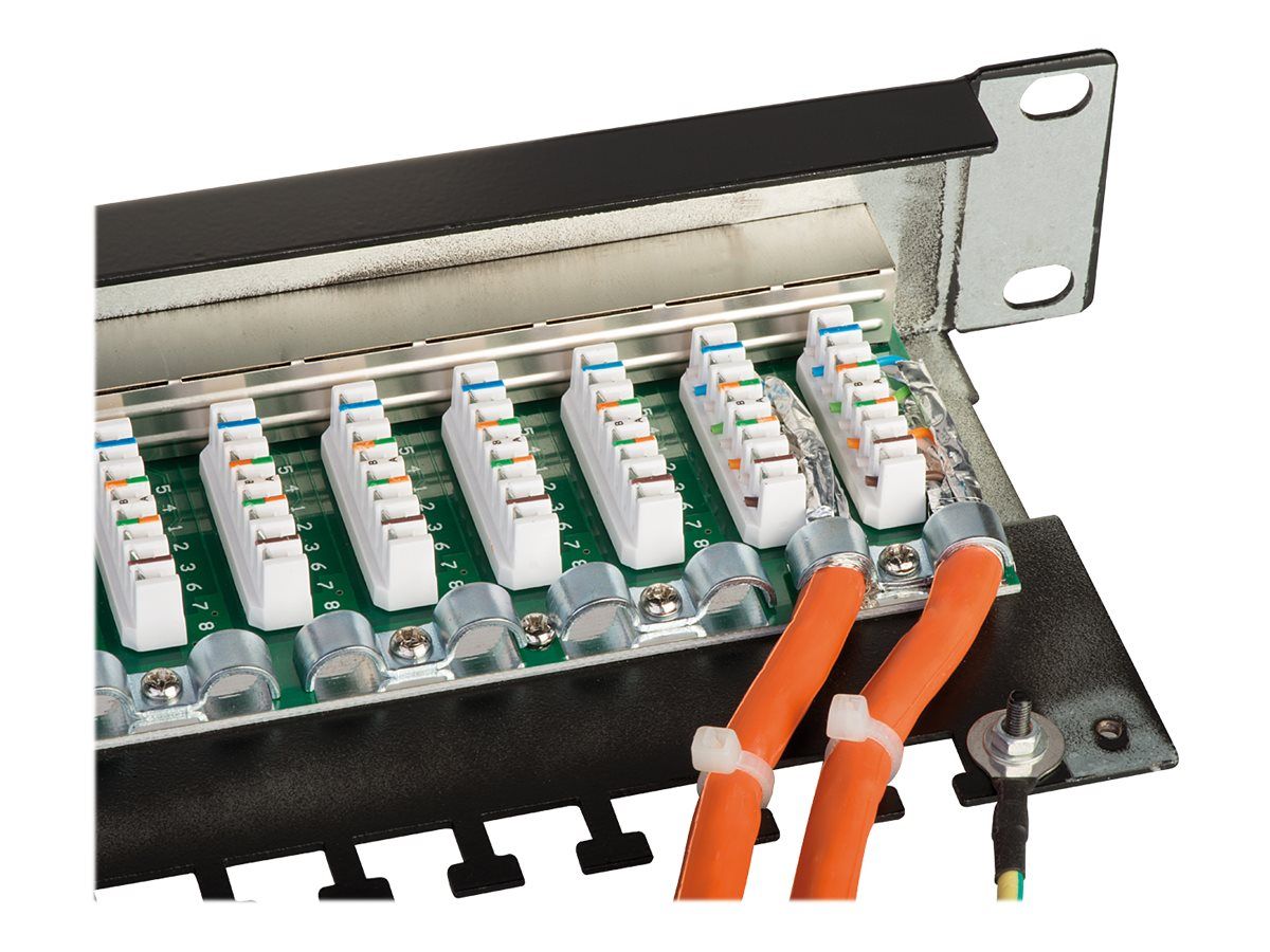 Lindy Patch Panel - CAT 6 - STP - RJ-45 X 24 - Schwarz - 1U - 48.3 cm (19")