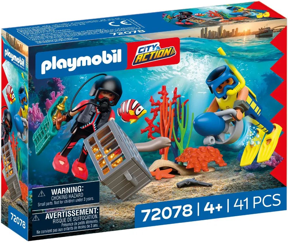 PLAYMOBIL 72078 City Action Polizeitaucher mit Schatz