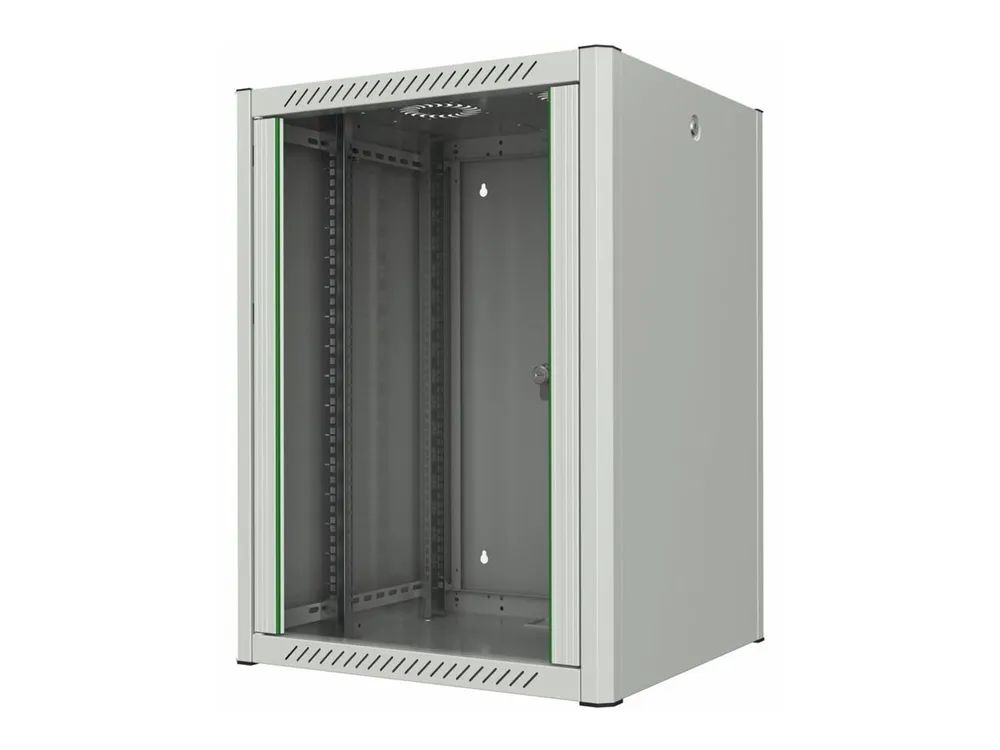 Lanview by Logon - Schrank Netzwerkschrank - 60 x 56, pro - geeignet für Wandmontage - weiß, RAL 7035 - 16U - 48.3 cm (19")
