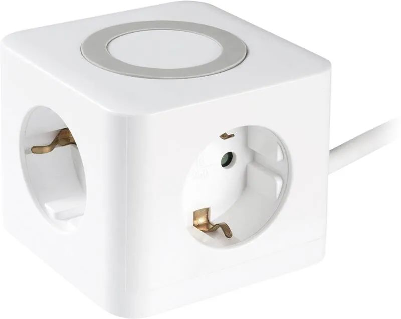 Vivanco 3-fach Steckdosenwürfel m. 2x USB-A + 1x USB-C,