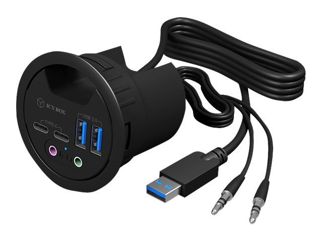 ICY BOX IB-HUB1403B - Hub - 2 x SuperSpeed USB 3.0 + 2 x USB-C